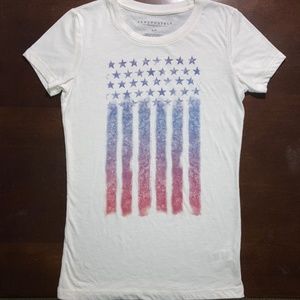 Aeropostale classic crew, red white and blue T shirt Sz S